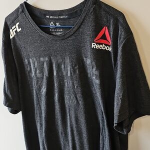 Reebok XL UFC Charcoal Gray T-Shirt